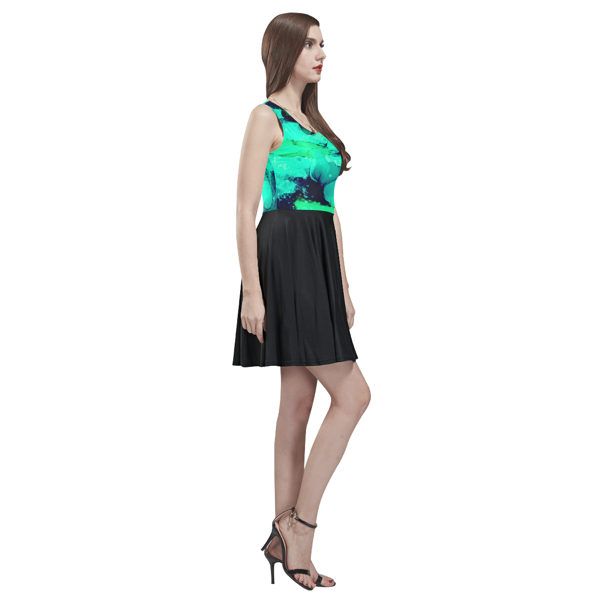 "XY" Thea Sleeveless Skater Dress(Model D19)