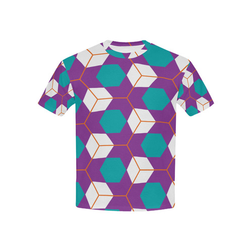 Cubes in honeycomb pattern Kids' All Over Print T-shirt (USA Size) (Model T40)