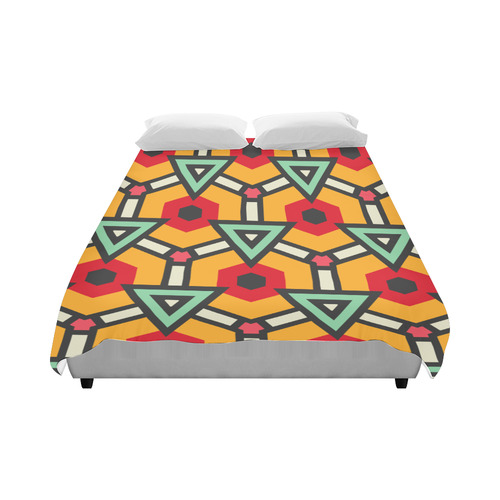 Triangles and hexagons pattern Duvet Cover 86"x70" ( All-over-print)