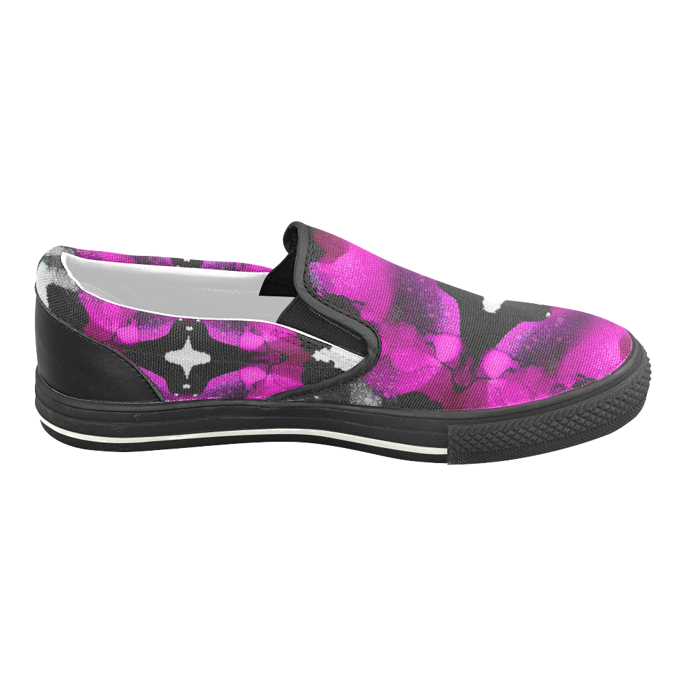 "Pink Star" Women's Slip-on Canvas Shoes/Large Size (Model 019)