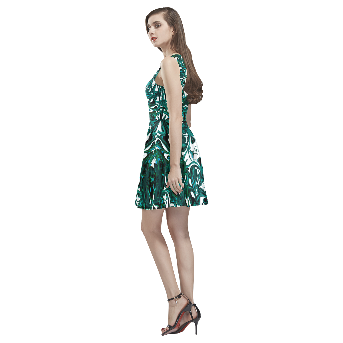 "Forest Webb" Thea Sleeveless Skater Dress(Model D19)