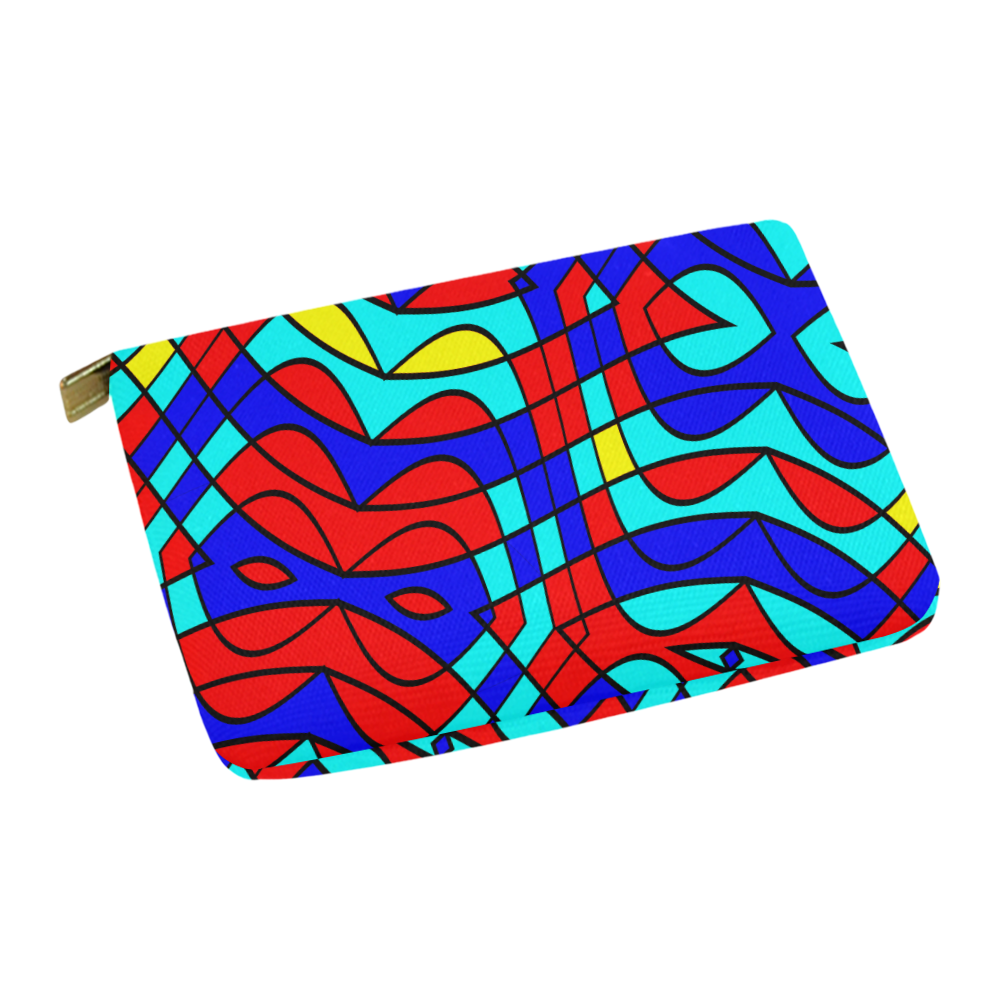 Colorful bent shapes Carry-All Pouch 12.5''x8.5''
