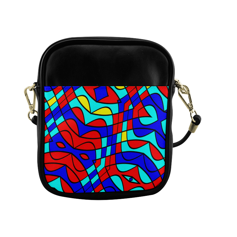 Colorful bent shapes Sling Bag (Model 1627)