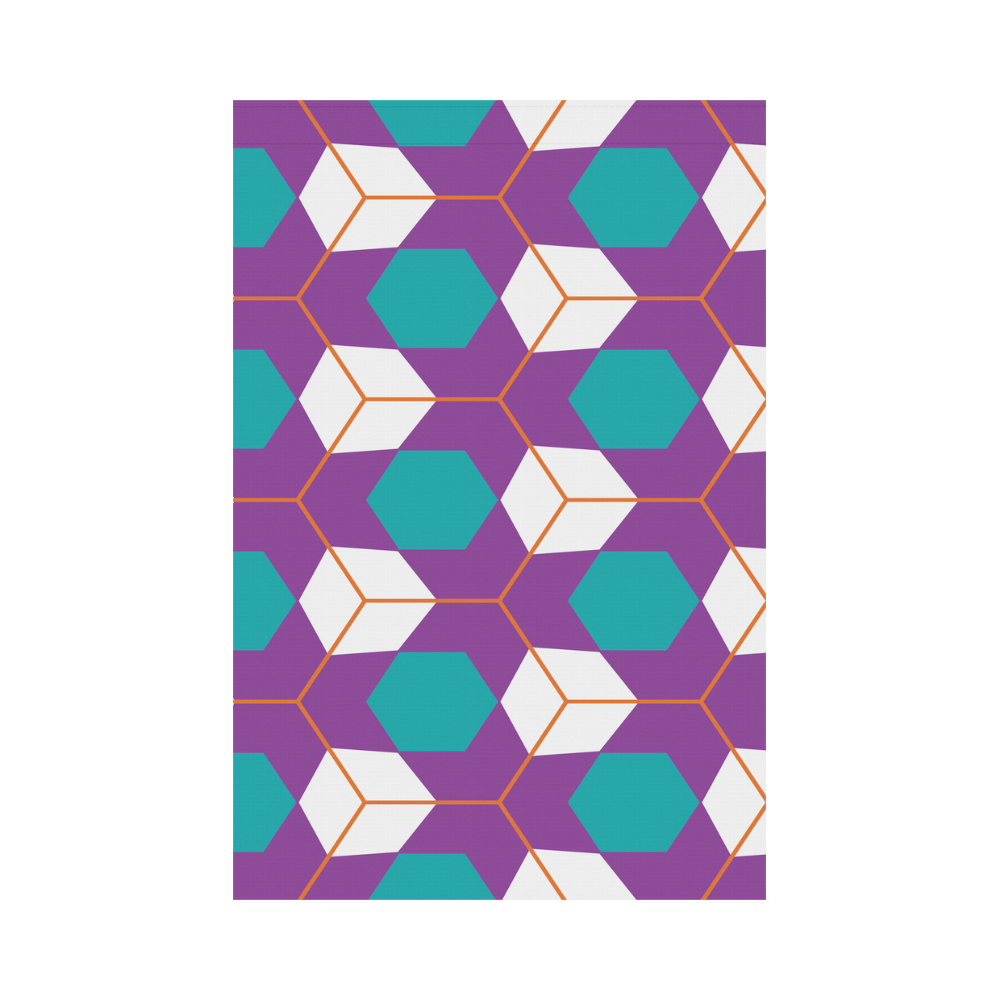 Cubes in honeycomb pattern Garden Flag 12‘’x18‘’（Without Flagpole）