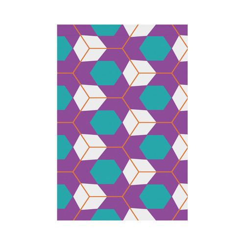 Cubes in honeycomb pattern Garden Flag 12‘’x18‘’（Without Flagpole）