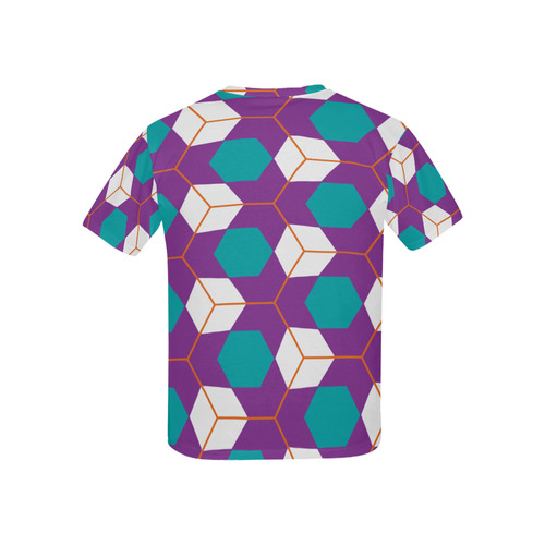 Cubes in honeycomb pattern Kids' All Over Print T-shirt (USA Size) (Model T40)