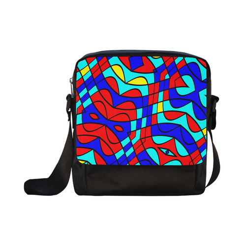 Colorful bent shapes Crossbody Nylon Bags (Model 1633)