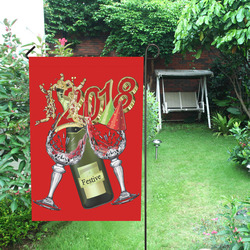 festive 2018 celebration Garden Flag 28''x40'' （Without Flagpole）