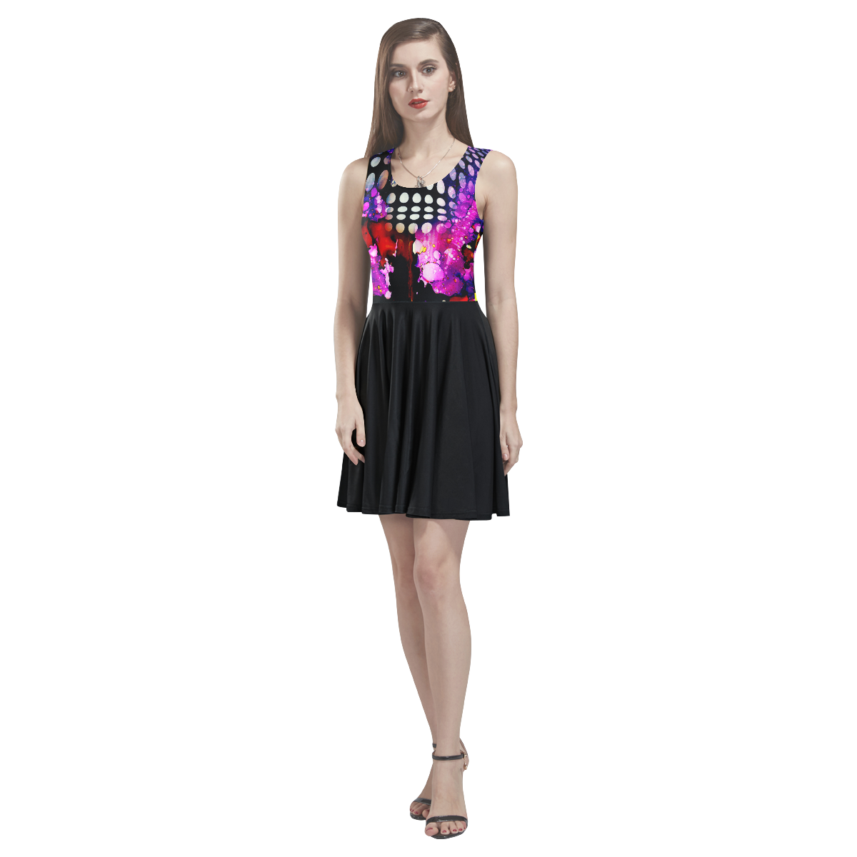 "Lolli" Thea Sleeveless Skater Dress(Model D19)