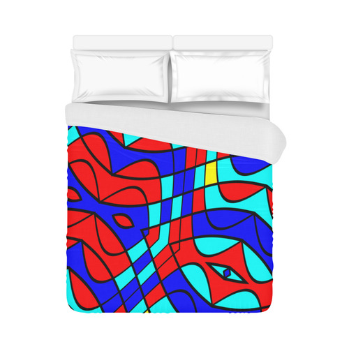 Colorful bent shapes Duvet Cover 86"x70" ( All-over-print)