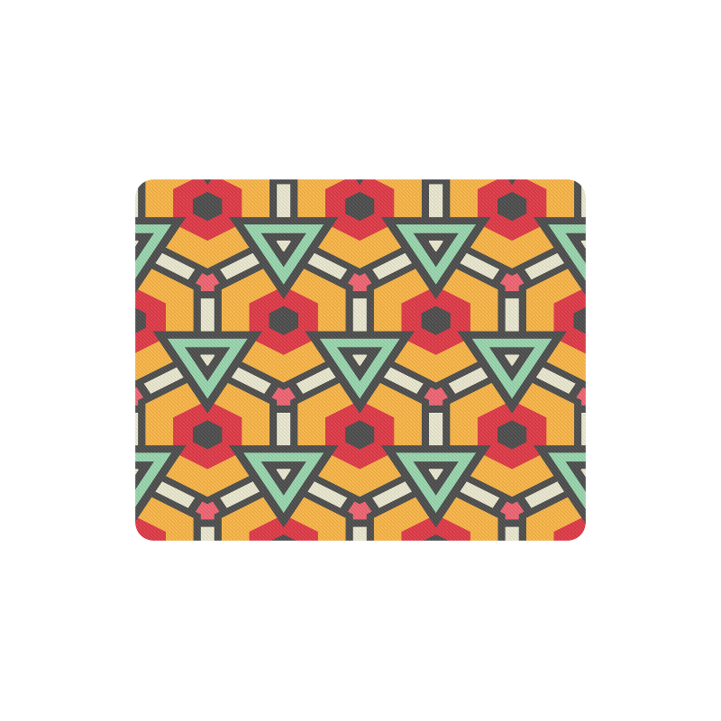 Triangles and hexagons pattern Rectangle Mousepad