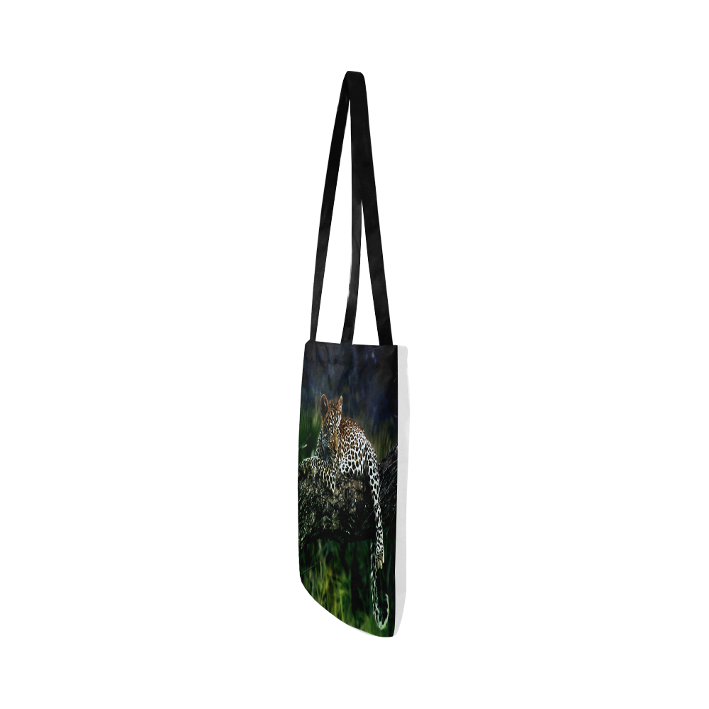 Leopard Portrait Reusable Shopping Bag Model 1660 (Two sides)