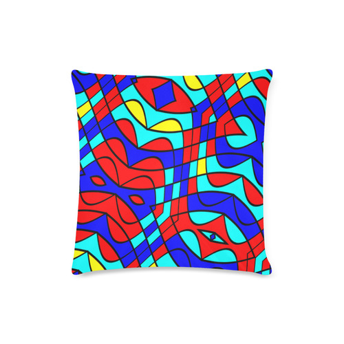 Colorful bent shapes Custom Zippered Pillow Case 16"x16"(Twin Sides)