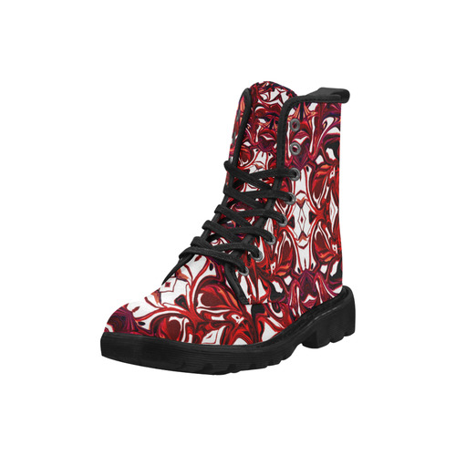 "Kick Red" Martin Boots for Women (Black) (Model 1203H)