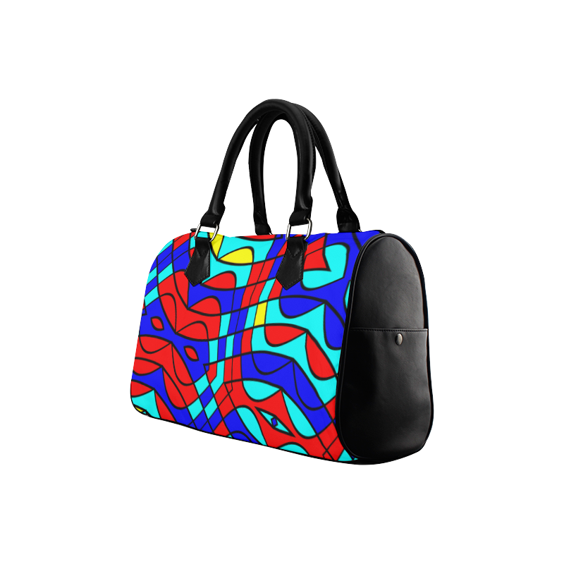 Colorful bent shapes Boston Handbag (Model 1621)