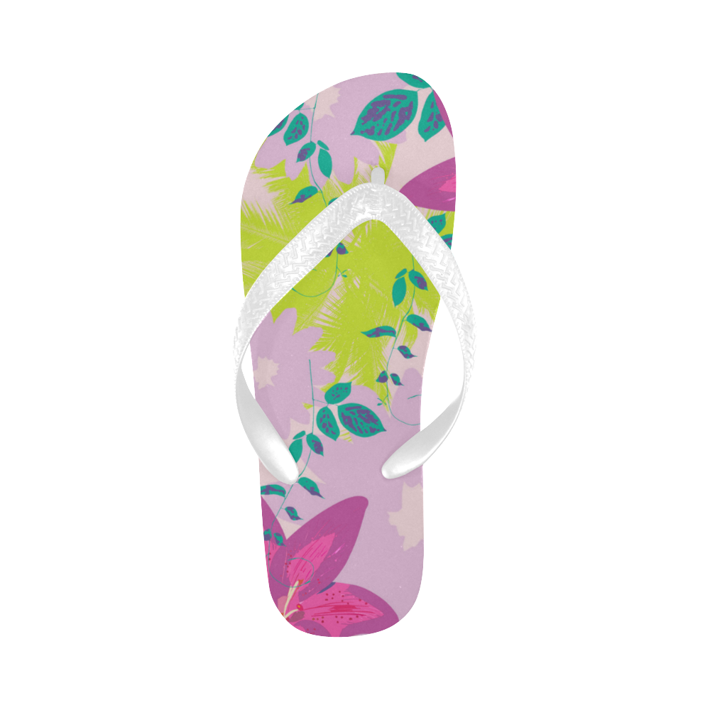 Tropical Violet Flip Flops for Men/Women (Model 040)