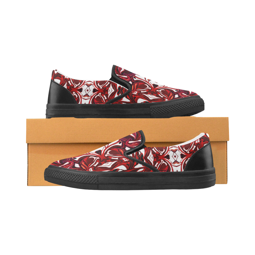 "Red Star" Women's Unusual Slip-on Canvas Shoes (Model 019)