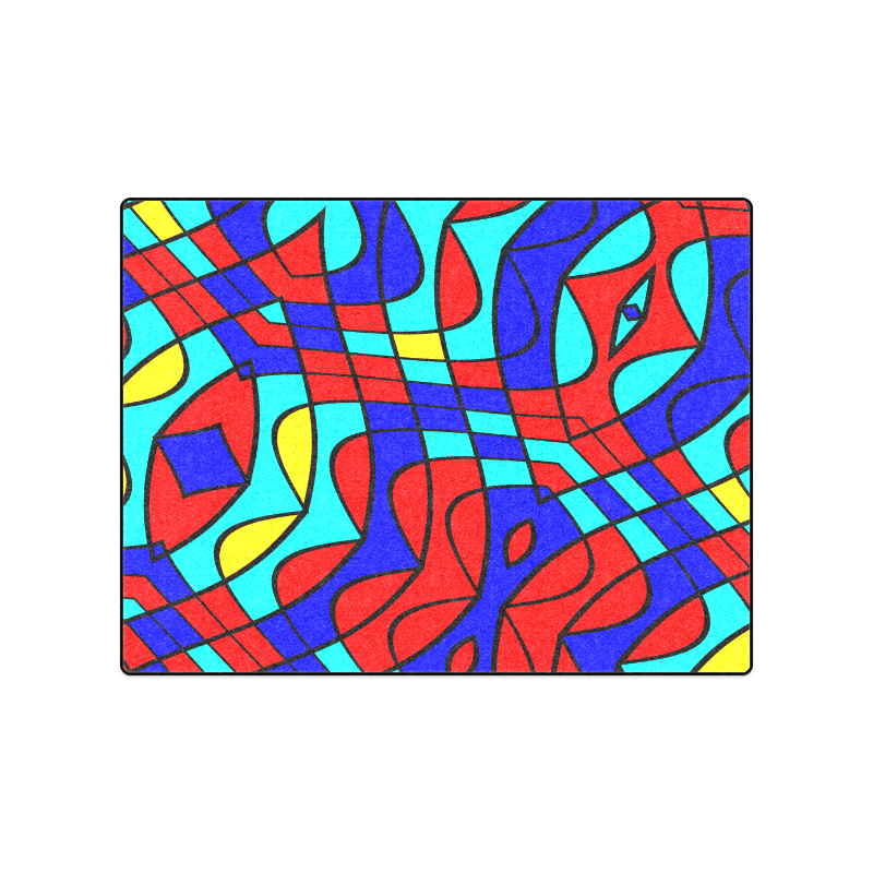 Colorful bent shapes Blanket 50"x60"