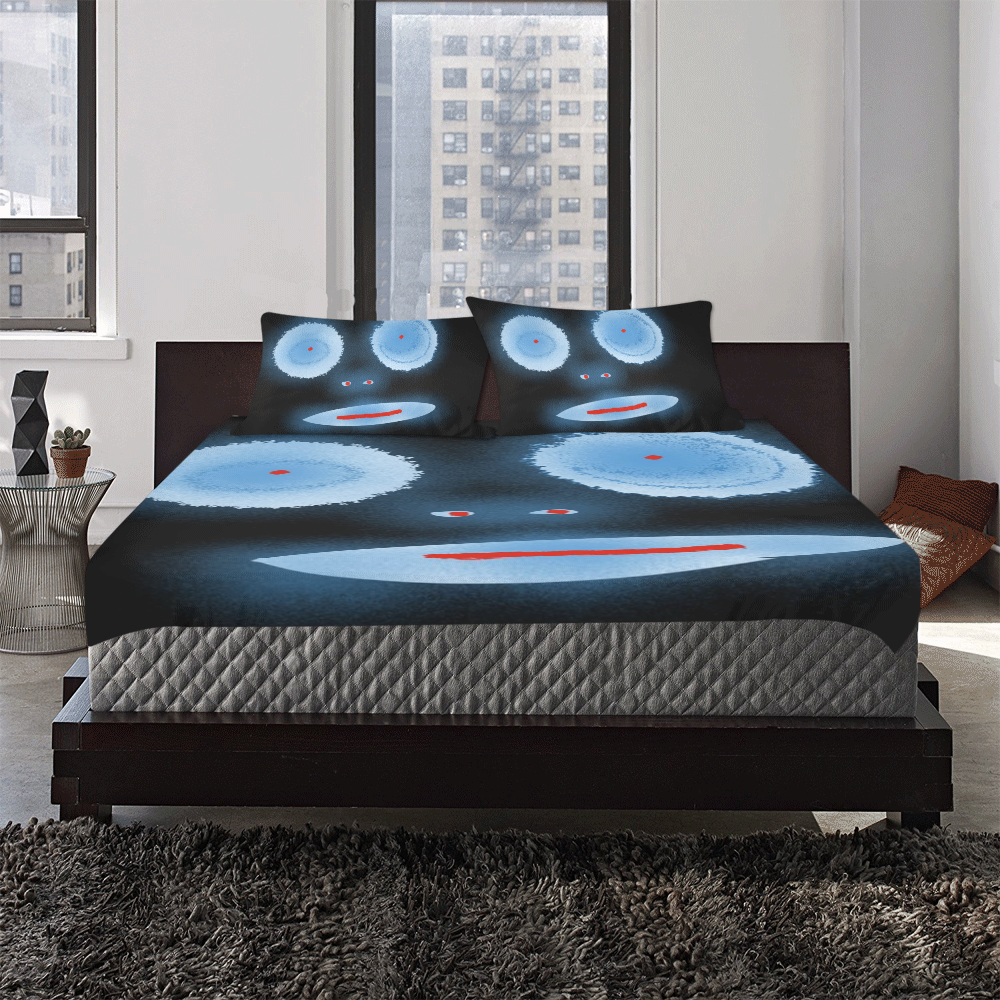 Face 3-Piece Bedding Set