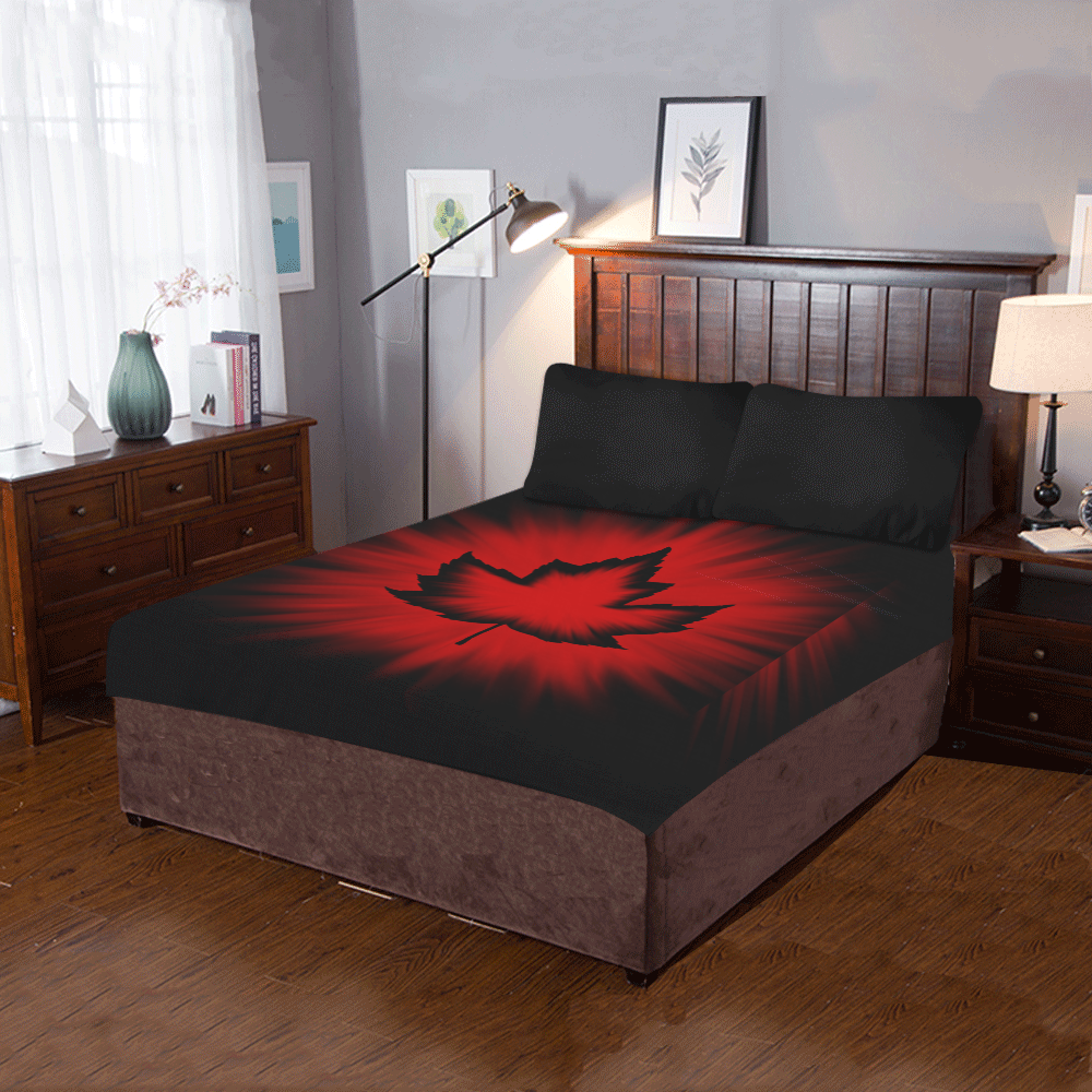 Canada Bedding Set Stylish Canada Decor 3-Piece Bedding Set
