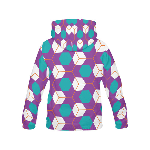 Cubes in honeycomb pattern All Over Print Hoodie for Men (USA Size) (Model H13)