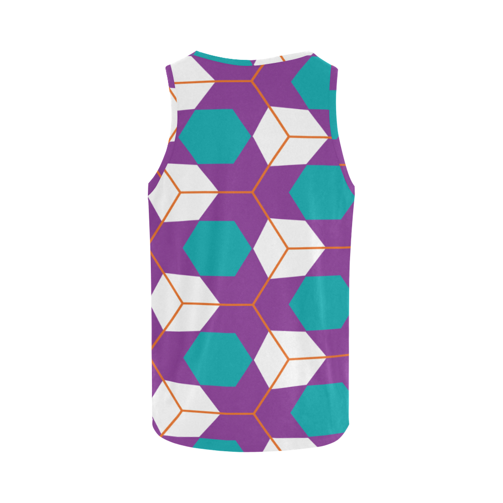 Cubes in honeycomb pattern All Over Print Tank Top for Men (Model T43)