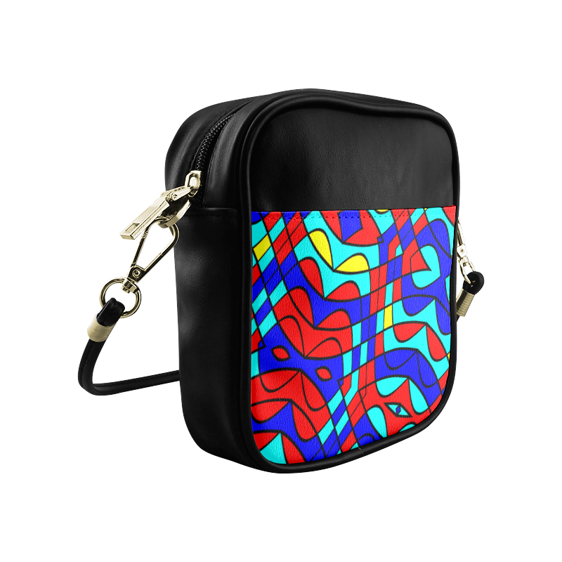 Colorful bent shapes Sling Bag (Model 1627)