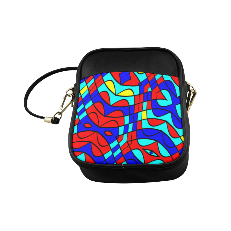 Colorful bent shapes Sling Bag (Model 1627)