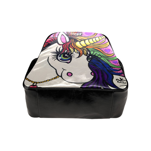 Rainbow Unicorn by Skinderella Multi-Pockets Backpack (Model 1636)