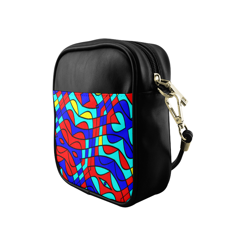 Colorful bent shapes Sling Bag (Model 1627)