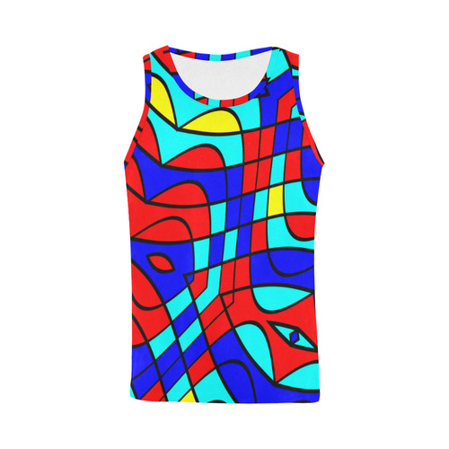 Colorful bent shapes All Over Print Tank Top for Men (Model T43)