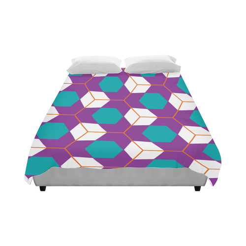 Cubes in honeycomb pattern Duvet Cover 86"x70" ( All-over-print)