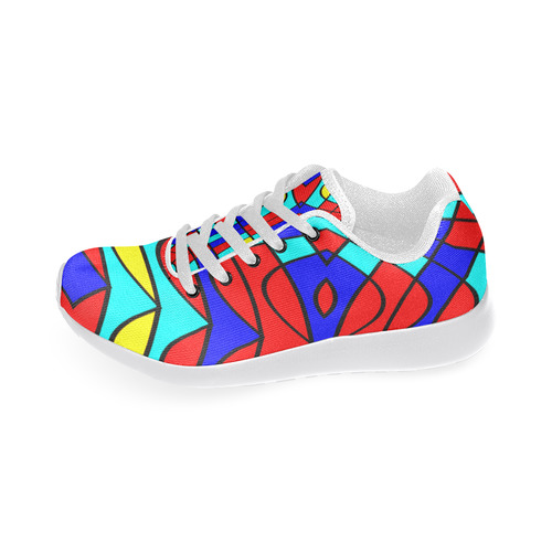 Colorful bent shapes Women’s Running Shoes (Model 020)