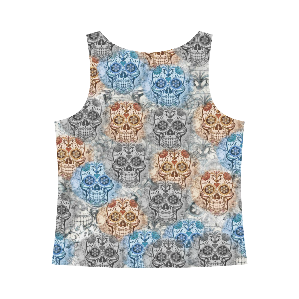 Skulls 1117A by JamColors All Over Print Tank Top for Women (Model T43)
