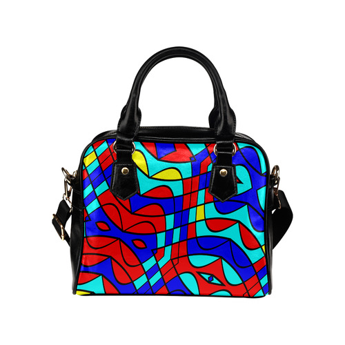 Colorful bent shapes Shoulder Handbag (Model 1634)