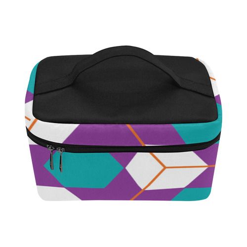 Cubes in honeycomb pattern Cosmetic Bag/Large (Model 1658)