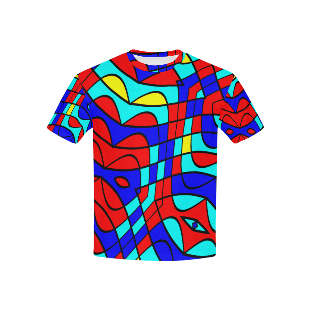 Colorful bent shapes Kids' All Over Print T-shirt (USA Size) (Model T40)