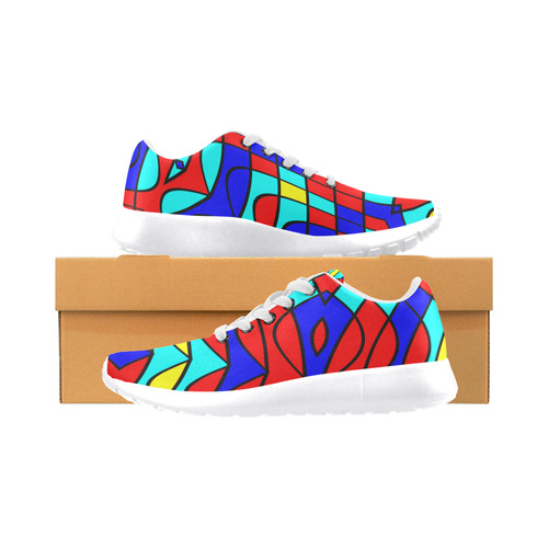 Colorful bent shapes Men’s Running Shoes (Model 020)