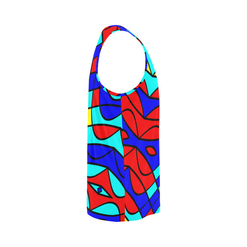 Colorful bent shapes All Over Print Tank Top for Men (Model T43)