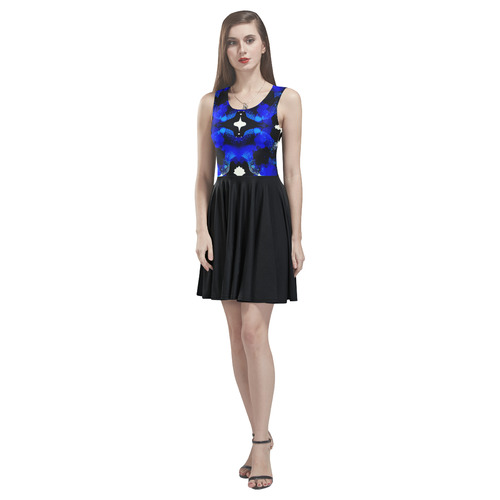 "Indigo-I" Thea Sleeveless Skater Dress(Model D19)