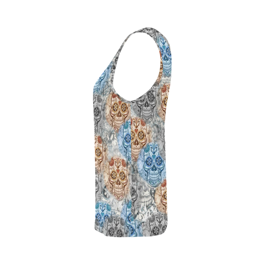 Skulls 1117A by JamColors All Over Print Tank Top for Women (Model T43)