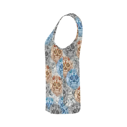 Skulls 1117A by JamColors All Over Print Tank Top for Women (Model T43)