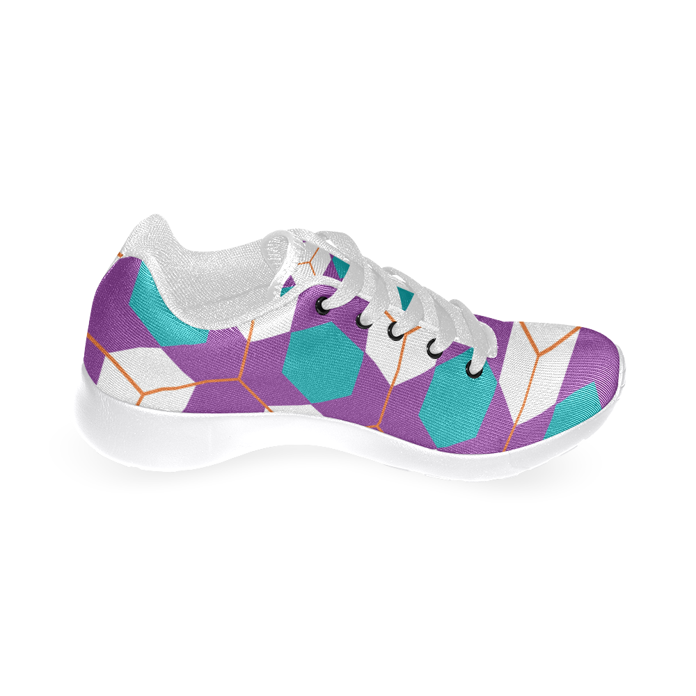 Cubes in honeycomb pattern Women’s Running Shoes (Model 020)