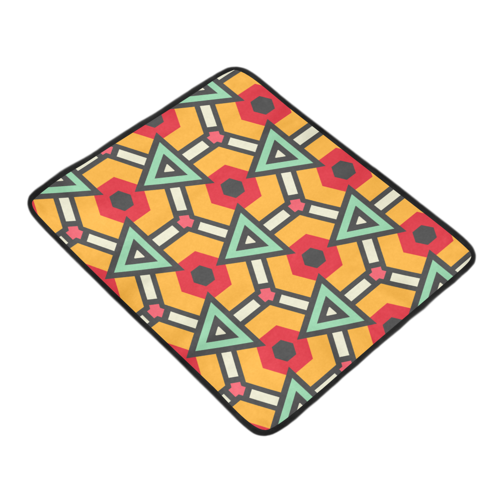 Triangles and hexagons pattern Beach Mat 78"x 60"