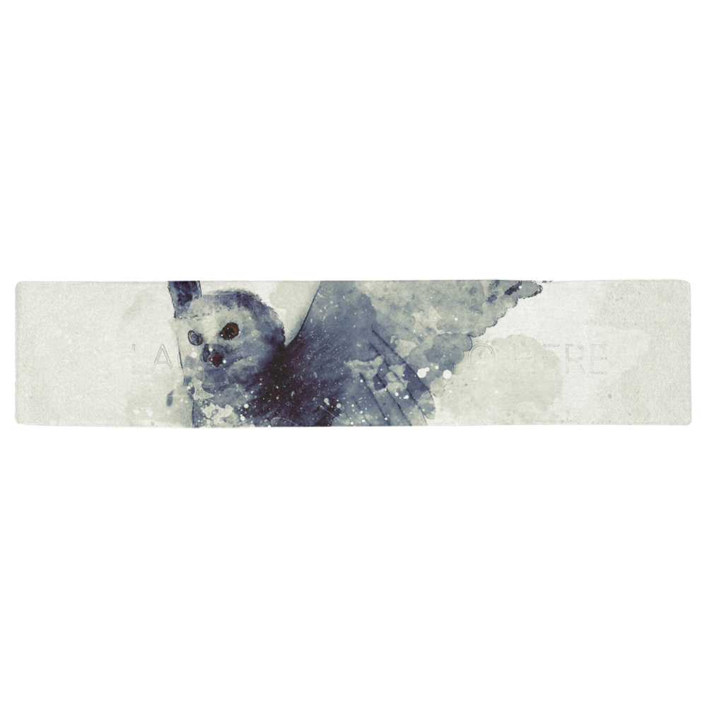 Wonderful owl, watercolor Table Runner 16x72 inch