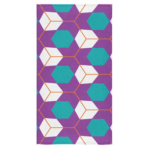 Cubes in honeycomb pattern Bath Towel 30"x56"
