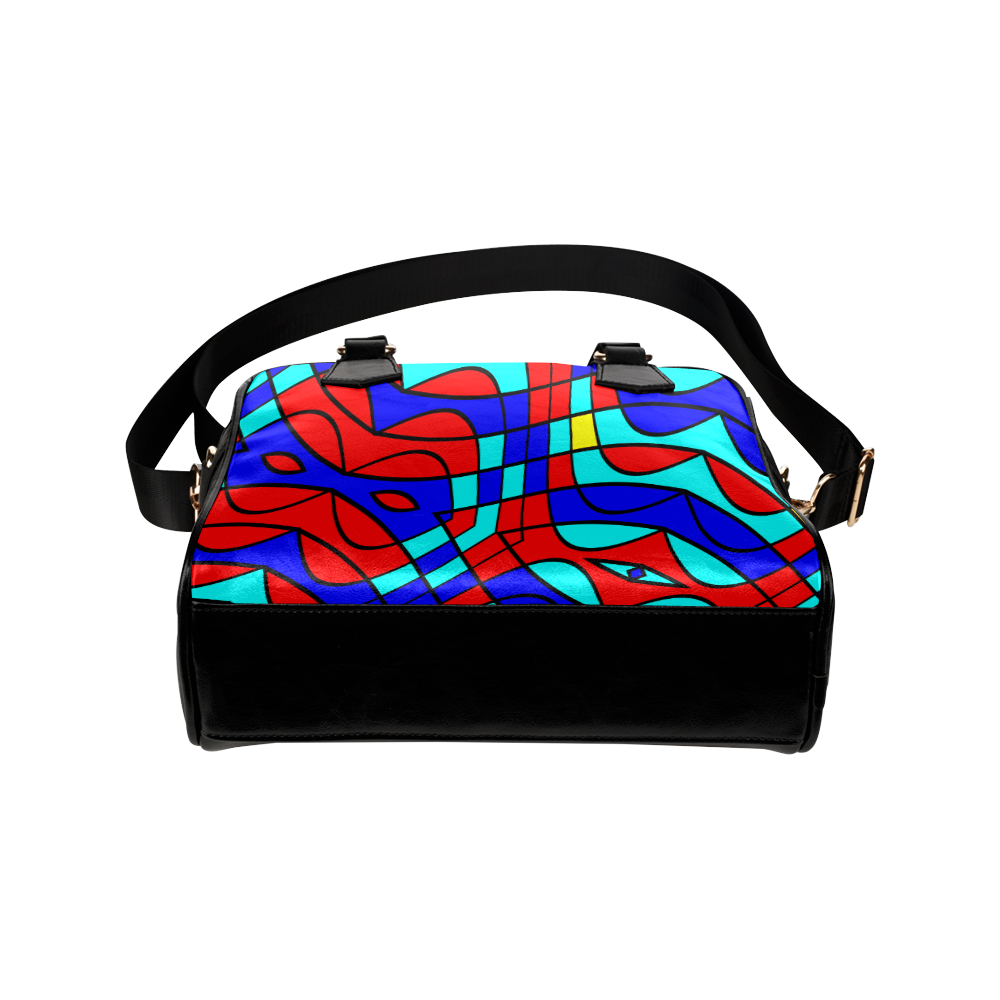 Colorful bent shapes Shoulder Handbag (Model 1634)