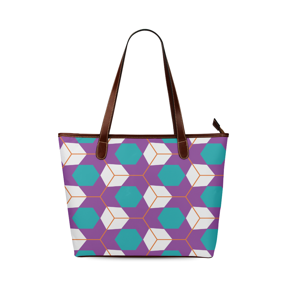 Cubes in honeycomb pattern Shoulder Tote Bag (Model 1646)