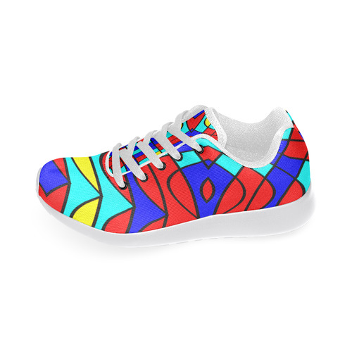 Colorful bent shapes Men’s Running Shoes (Model 020)