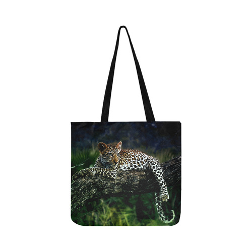 Leopard Portrait Reusable Shopping Bag Model 1660 (Two sides)